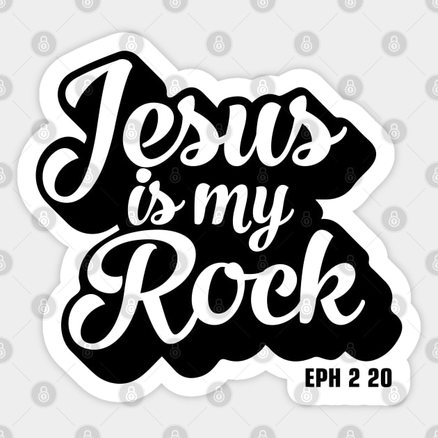 Jesus is my Rock Sticker by Litho